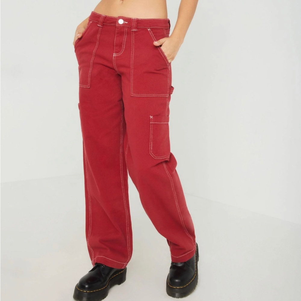Garage Red Cargo Pants